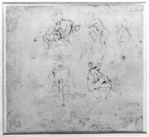Étude de figure, c.1511 - Michelangelo Buonarroti