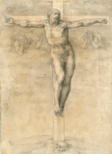 Crucifixion avec deux anges - Michelangelo Buonarroti