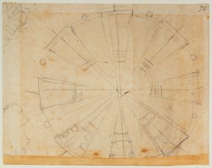 Plan de lanterne pour la Nouvelle Sacristie - Michelangelo Buonarroti