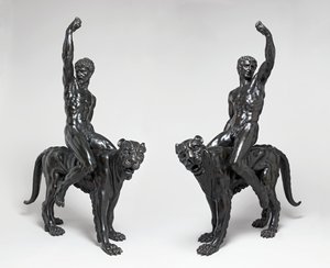 Bacchantes nues chevauchant des panthères, vers 1506-08