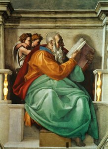 Prophètes et Sibylles : Zacharie Plafond de la chapelle Sixtine au Vatican, 1508-1512 - Michelangelo Buonarroti