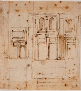 Élévations murales pour le vestibule de la Laurenziana - Michelangelo Buonarroti