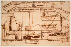 Croquis de blocs de marbre pour le tombeau de Jules II - Michelangelo Buonarroti