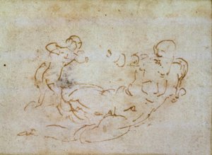 Étude pour Vénus et Cupidon - Michelangelo Buonarroti