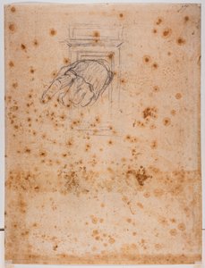 Étude pour un pilier et une main - Michelangelo Buonarroti