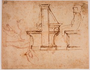 Étude pour le plafond de la salle de lecture de la Bibliothèque Laurentienne - Michelangelo Buonarroti