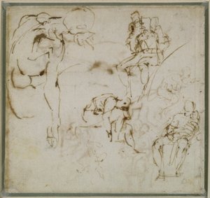 Étude de figures, vers 1511 - Michelangelo Buonarroti