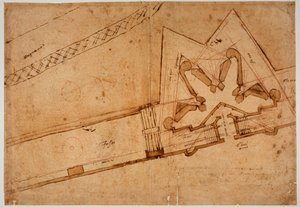 Étude de fortification pour la Porta al Prato
