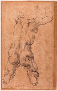 Étude de nu masculin agenouillé - Michelangelo Buonarroti