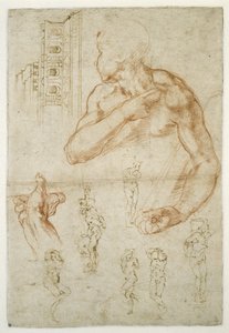 Étude de la figure assistante de la Sibylle Libyenne, vers 1512 - Michelangelo Buonarroti