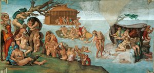 Le déluge, plafond de la chapelle Sixtine au Vatican, 1508-1512 - Michelangelo Buonarroti