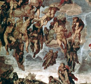 Les Justes élevés au ciel, détail du 