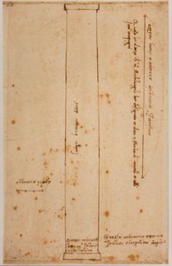 Section verticale de colonne pour la façade de San Lorenzo - Michelangelo Buonarroti