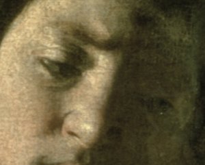 David avec la tête de Goliath, 1606 (détail)
