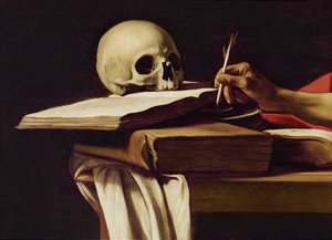 Saint Jérôme, écrivant (détail) - Michelangelo Merisi Caravaggio