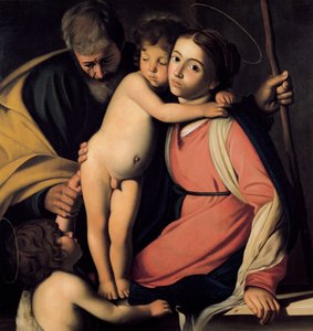 La Sainte Famille avec Jean-Baptiste enfant, début XVIIe siècle - Michelangelo Merisi Caravaggio
