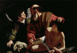 Abraham sacrifiant Isaac par Michelangelo Caravaggio (1571-1610) - Michelangelo Merisi da Caravaggio