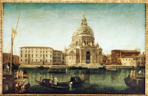 Santa Maria della Salute, Venise, avec gondoles sur le Grand Canal