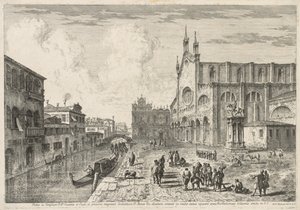 Vues de Venise : Campo S. S. Giovanni e Paolo, 1741 - Michele Marieschi