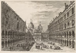 Vues de Venise : La Cour du Palais Ducal, 1741