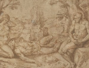 Adam et Ève pleurant la mort d