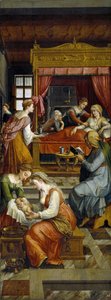 La Naissance de la Vierge - Michiel I Coxie or Coxcie