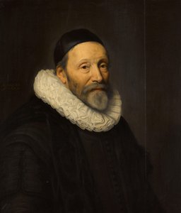 Portrait de Johannes Wtenbogaert (1557-1644) - Michiel Jansz van Mierevelt (workshop of)