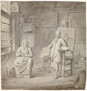 Le peintre Michiel Comans et sa troisième femme Elisabeth van der Mersche dans l