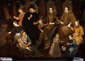 Portrait de la famille Rocca - Miguel (c.1612 47) (attr.to) Manrique
