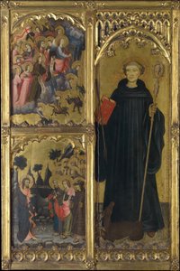 Saint Gilles avec le Christ triomphant sur Satan et la mission des apôtres
