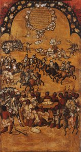 La Conquête du Mexique, Panneau II, vers 1696-1715 - Miguel Gonzalez