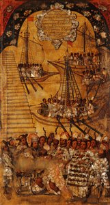La Conquête du Mexique, Panneau XXIV, vers 1696-1715 - Miguel Gonzalez