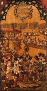 La conquête du Mexique, panneau X, vers 1696-1715