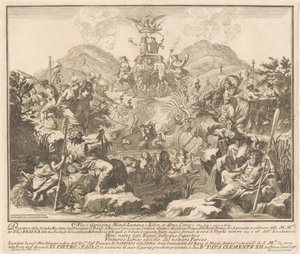 La Seconde Machine pour la Chinea de 1738: Le Triomphe de Bacchus et Cérès - Miguel de Sorellò, after Carl Marcus Tuscher