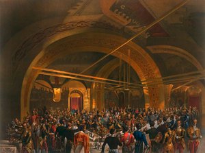 Banquet de couronnement pour les envoyés dans la Salle d