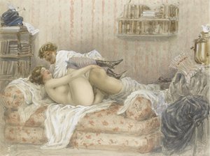 Scène érotique - Mihaly von Zichy
