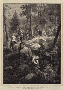 SAR le prince de Galles chassant le cerf dans les Highlands, le rendez-vous - Mihaly von Zichy