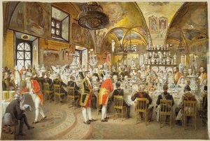 Dîner cérémonial dans le Palais des Facettes au Kremlin de Moscou, 1883-1895 - Mihály Zichy