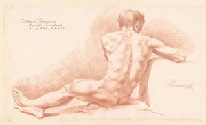 Nu masculin assis, vu de dos (3e prix 1784) - Mijnderd Doornbosch