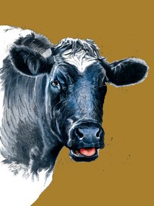 La Vache sur jaune doré, 2021 - Mike Davis