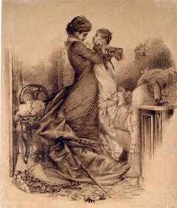 Anna Karénine avec son fils - Illustration pour le roman "Anna Karénine" de Léon Tolstoï - Mikhail Aleksandrovich Vrubel