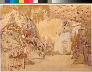 Décor préparatoire pour La Fiancée du Tsar de Nicolas Rimski-Korsakov