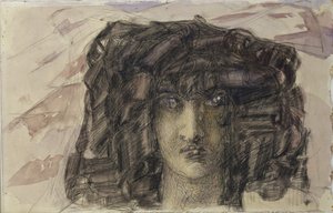 Tête de démon. Illustration du poème Le Démon par Mikhaïl Lermontov, 1890-1891 - Mikhail Aleksandrovich Vrubel