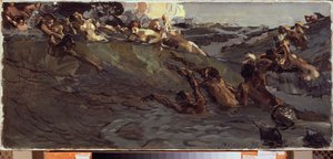 Naiades et tritons jouant