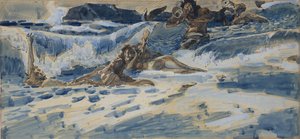Naiades et tritons jouant, 1896-1898