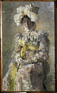 Portrait de Nadezhda Zabela Vroubel en robe Empire - Mikhail Aleksandrovich Vrubel