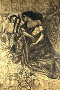 Tamara et Démon. Illustration du poème Le Démon de Mikhaïl Lermontov, 1890-1891
