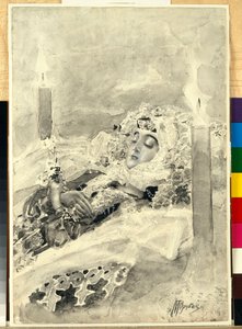 Tamara dans le cercueil - Mikhail Aleksandrovich Vrubel