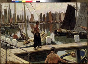 Bateaux à voile, quiétude - Mikhail Alexandrovich Demianov
