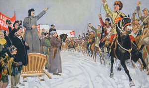 Staline passe en revue la première armée de cavalerie rouge de la République